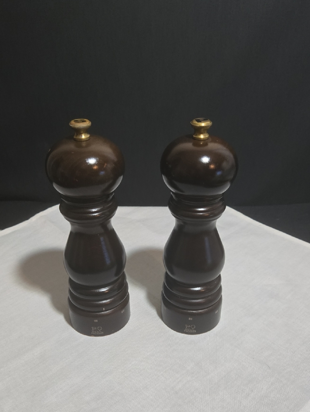 Peugeot Pair of Dark Brown Wooden Salt And Pepper Mills